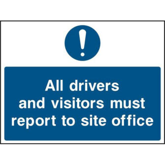 Drivers and visitors report to site office