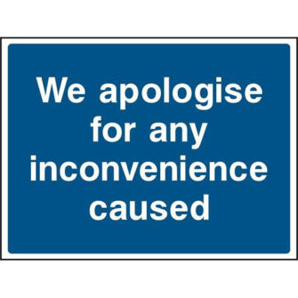 We apologise for any inconvenience caused