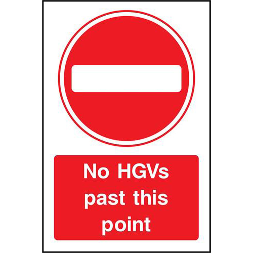 No HGVs past this point 1 No HGVs past this point