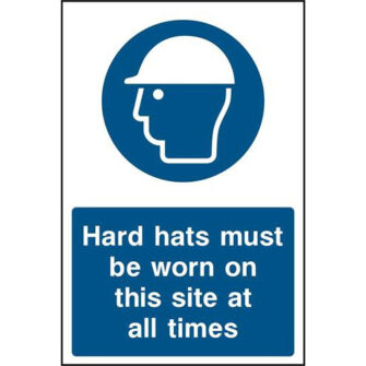 Hard hats must be worn