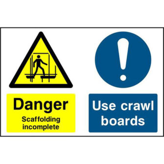 Danger Scaffolding incomplete