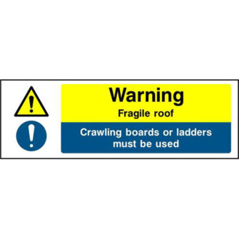 Warning Fragile roof