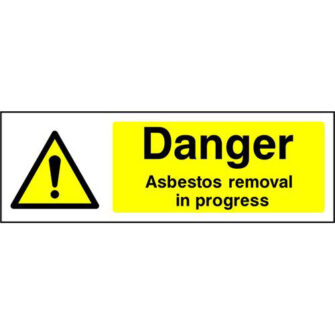 Danger Asbestos removal in progress