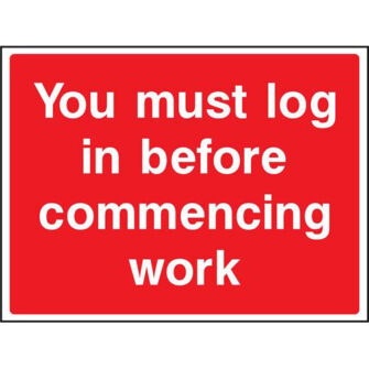 You must log in before commencing work