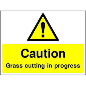 Caution Grass cutting in progress