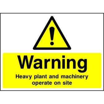 Warning Heavy plant and machinery