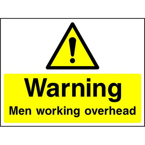 Warning Men working overhead 1 Warning Men working overhead
