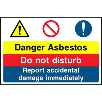 Danger Asbestos Do not disturb