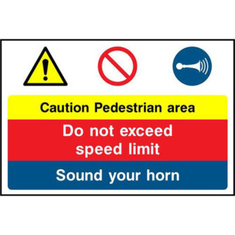 Caution Pedestrian area