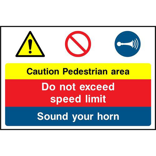 Caution Pedestrian area 1 Caution Pedestrian area