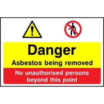 Danger Asbestos being removed
