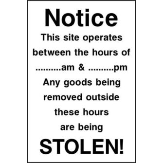 Site operation hours
