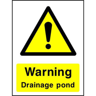 Warning Drainage pond
