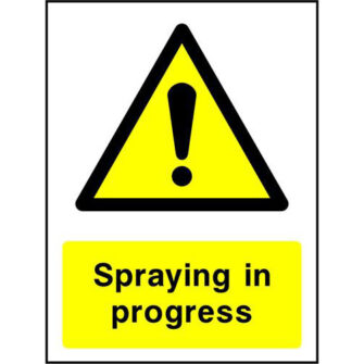 Spraying in progress