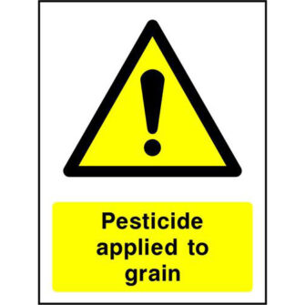 Pesticide applied to grain