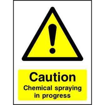 Caution Chemical spraying