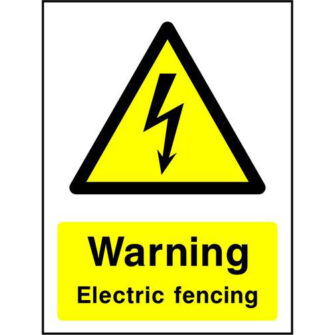 Warning Electric fencing