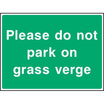 Please do not park on grass verge