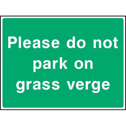 Please do not park on grass verge 1 Please do not park on grass verge