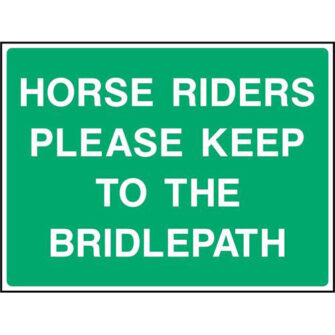 Horse Riders keep To Bridle path
