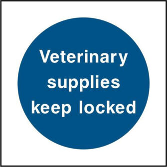 Veterinary supplies keep locked