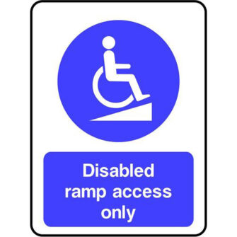 Disabled access ramp only