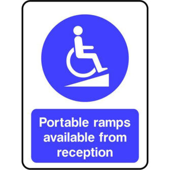 Portable ramps available from reception