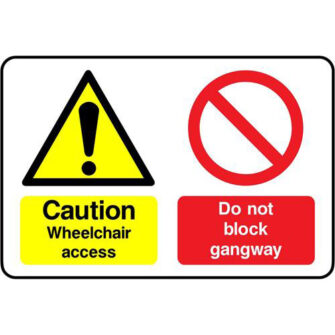 Caution Wheelchair access