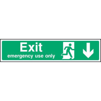 Exit emergency use only (down)