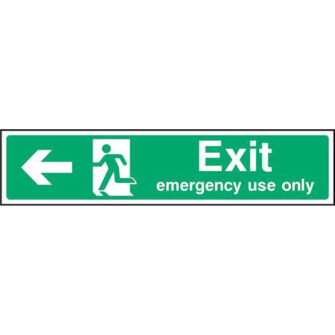 Exit emergency use only (left)