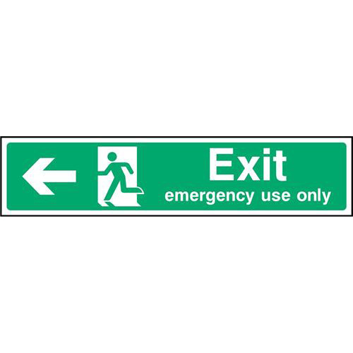 Exit emergency use only (left) 1 Exit emergency use only (left)