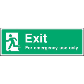 Exit For emergency use only
