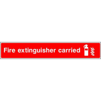 Fire extinguisher carried