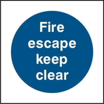 Fire escape keep clear