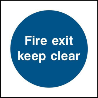 Fire exit keep clear