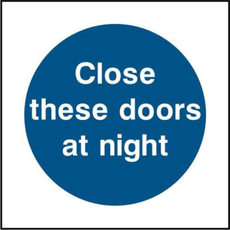 Close these doors at night