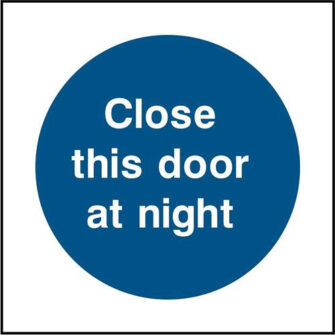 Close this door at night
