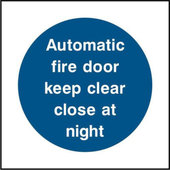 Automatic fire door keep close at night (circle)