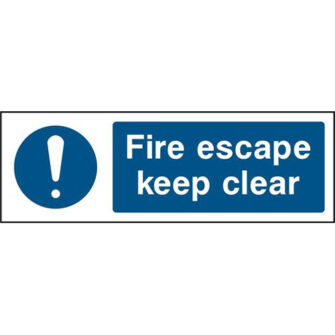 Fire escape keep clear