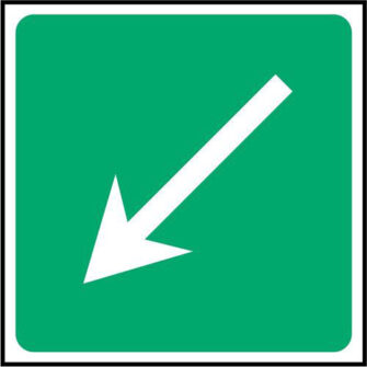 Down left arrow
