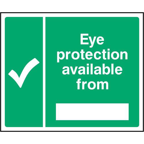 Eye protection is available from 1 Eye protection is available from