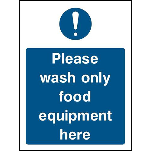 Please wash only food equipment here 1 Please wash only food equipment here