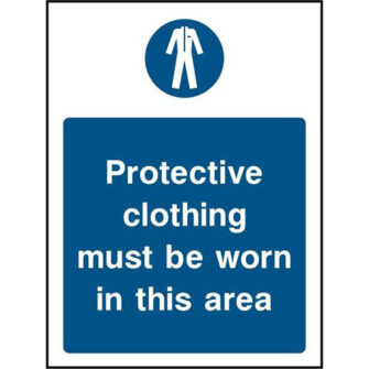 Protective clothing must be worn in this area
