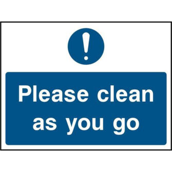 Please clean as you go