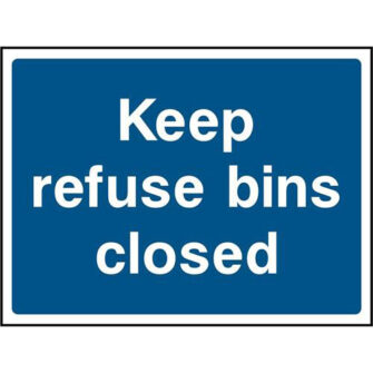 Keep refuse bins closed