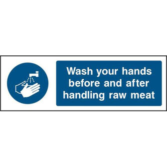 Wash your hands raw meat