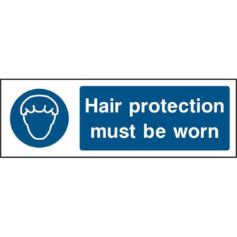 Hair protection must be worn
