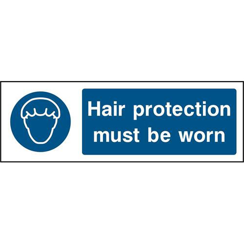 Hair protection must be worn 1 Hair protection must be worn