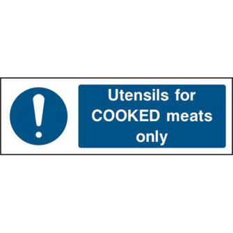Utensils for COOKED meats only