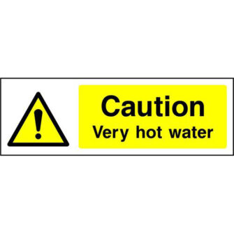 Caution Very hot water